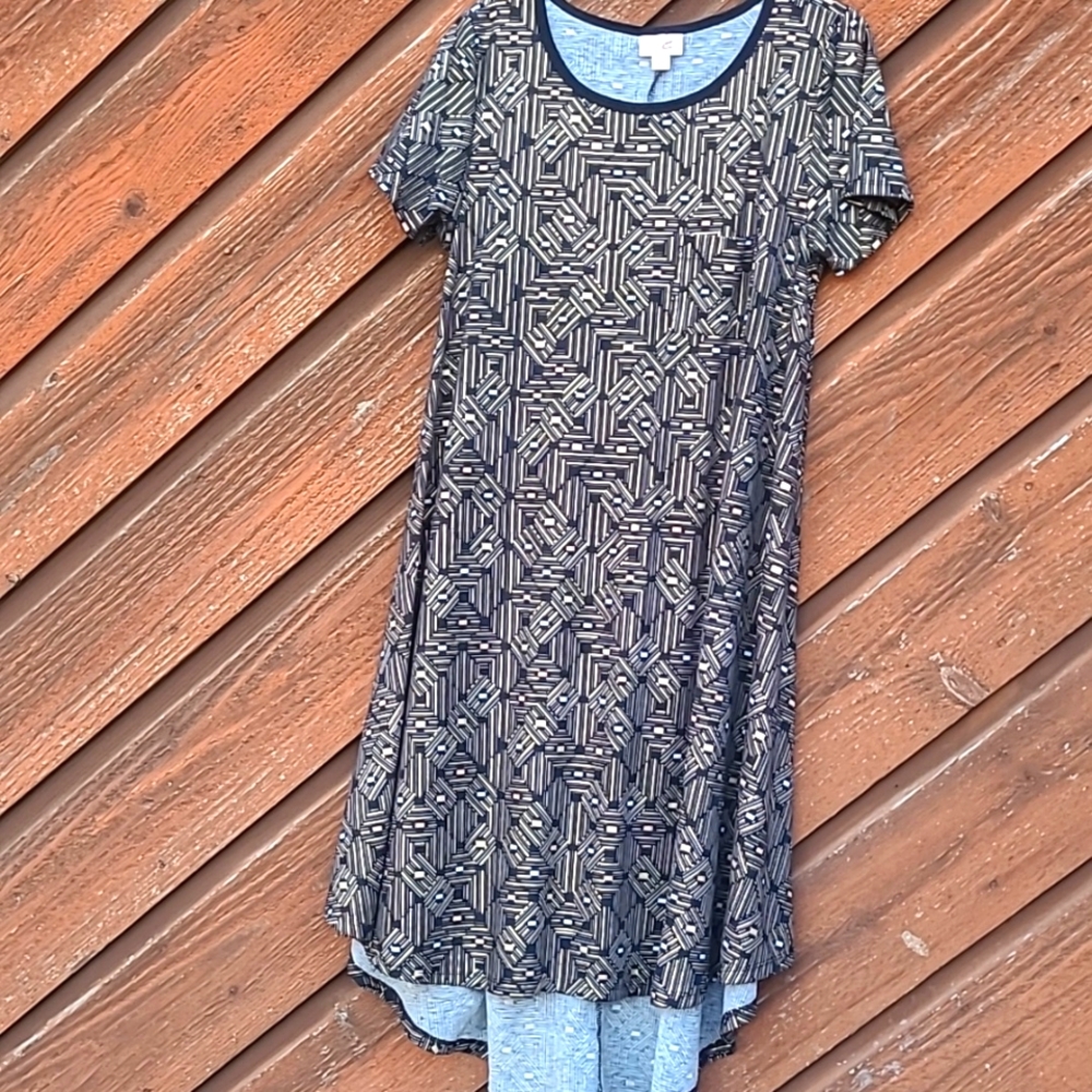 NWOT Lulu Roe Maxi Dress Geometric Patterned Dress